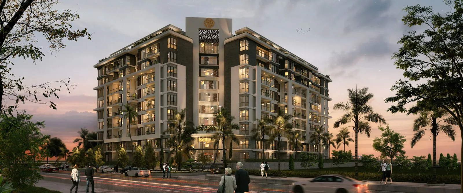 exceptional luxury apartment complex named Bellevue within Al Mouj